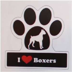  Boxer Paw Car Magnet 5 wide 