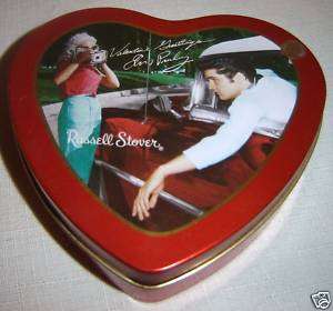 Elvis Russell Stover Small Heart Shaped Candy Tin 1999  
