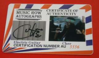   Electric Guitar Glen Burton COA Autograph Sonny & Cher Proof  