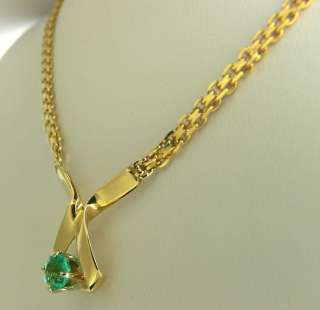 25pts Delightful Colombian Emerald & Gold Necklace  