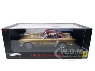 Brand new 118 scale diecast model of Ferrari 410 Superamerica Gold 