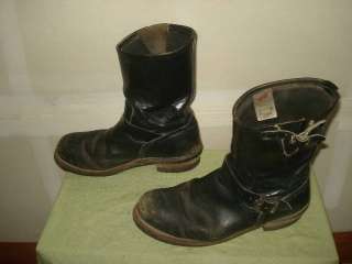 RED WING MEN VINTAGE MOTORCYCLE RIDING WORK BOOT STEEL TOE SIZE 13 D 