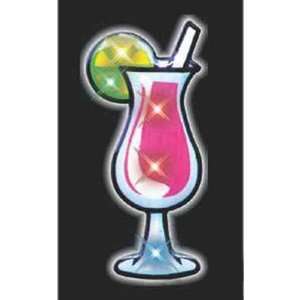     Blank drinks in glasses magnetic flashing pin.