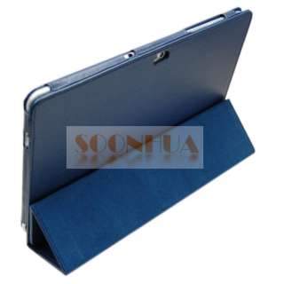   Leather Cover Case For Samsung Galaxy Tab 10.1 P7510 P7500 Blue  