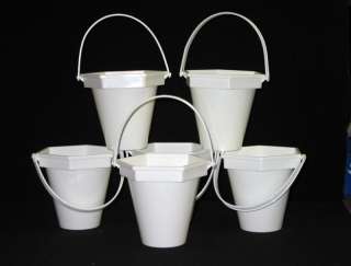 WHITE BEACH BUCKETS 38 oz SAND BUCKETS MFG. USA  