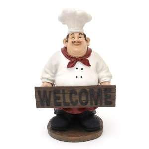 Chef with Welcome Sign