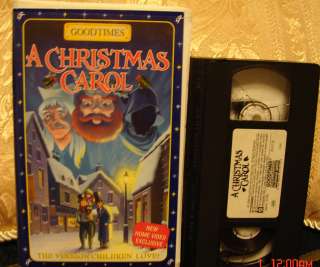   Carol Charles Dickens Animated Movie Family Scrooge Vhs GOODTIMES