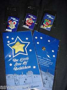 New Christmas Pin Santa lighted & magnetic or Star  