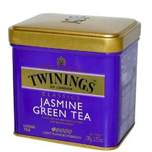 Twinings Jasmine Green Tea 3.53 oz Loose Tea Tin:  Grocery 
