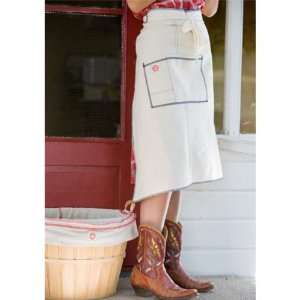   Materials Design Waiters Apron in Navy, Serged Edge