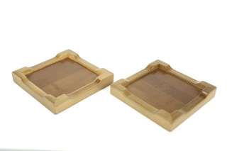 Bamboo Tea cup serving tray Gongfu Tea Ceremony *2  