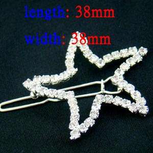C3602 Wedding Crystal Rhinestone Starfish HairPins Clip  