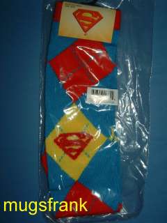 Supergirl Superman Dc Comics Argyle Blue Knee High Socks  