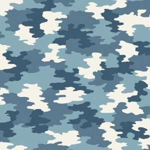   By Color BC1581178 Blue Camouflage Wallpaper