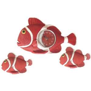  1680Fish R Clown 3 in 1 Set of Fish Clock Kitchen 