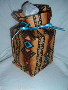 SOUTHWESTERN INDIAN FABRIC TISSUE BOX COVER OR GIFT BAG  