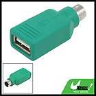 Green Plastic Shell PS2 PS/2 to USB Adapter Keyboard Mouse Converter