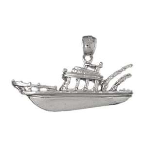   Sterling Silver Pendant Fishing Boat CleverSilver Jewelry
