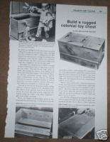   1980 PLANS~BUILD A RUGGED COLONIAL TOY CHEST FOR STORAGE  