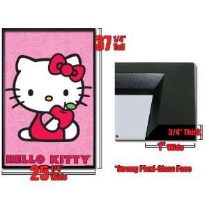  Framed Hello Kitty Apple Pink Poster Blue FrPas0107: Home 