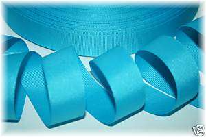 TURQUOISE BLUE SOLID GROSGRAIN RIBBON 5 YD OFFRAY  