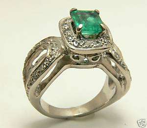 WOW COLOMBIAN EMERALD & DIAMOND RING 1.86 CTS  
