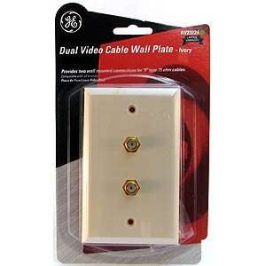  Dual Video Cable Wall Plate