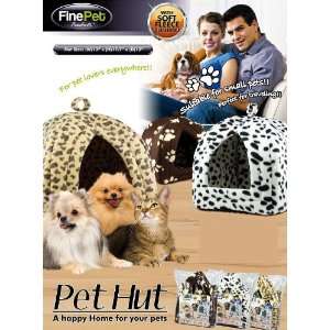   Finepet Products Pet Hut   Brown Paw Print Pattern
