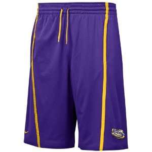  Nike LSU Tigers Purple/Gold Force Reversible Mesh Shorts 