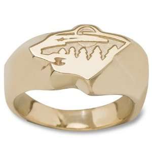  Minnesota Wild 3/8 Logo Ladies Ring   14KT Gold Jewelry 