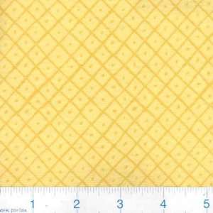 45 Wide Country Jacobean Dotted Diamonds Yellow Fabric 