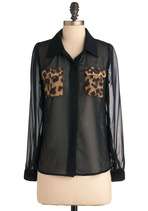 Cheetah Chatter Top  Mod Retro Vintage Long Sleeve Shirts  ModCloth 