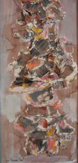 Eve Garrison Painted Collage 1960 Untitled Figure Study  