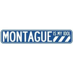   MONTAGUE IS MY IDOL STREET SIGN