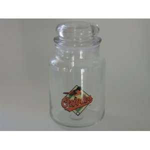   ORIOLES 25 oz. Team Logo Glass CANDY JAR with Lid: Sports & Outdoors