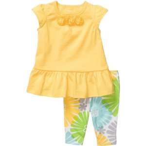  Carters 2 Piece Solid Top and Floral Legging Set Baby