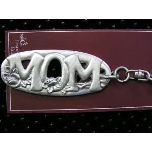  Mom mother pewter keychain rose key chain 