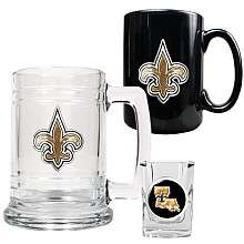 Great American Products New Orleans Saints Tankard/Mug/Shot Glass Set 