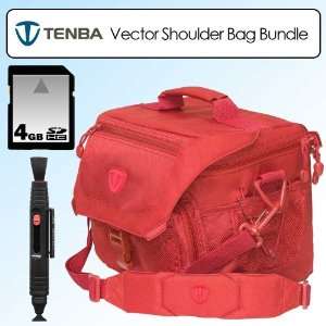  Tenba 637 274 Vector 3 Shoulder Bag Large Red Bundle 