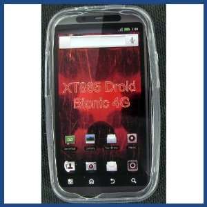  Motorola XT865 DROID Bionic Crystal Clear White Skin Case 