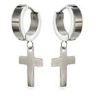 overstock com west coast jewelry stainless steel cross dangle earrings