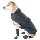   Belted Dog Coat in Black   Dog Length (Collar to Base of Tail) 30