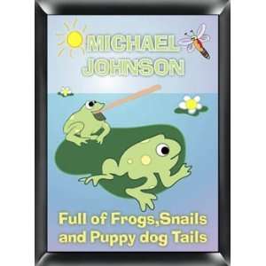  Personalized Name Kids Room Sign Frogs Wall Sign Decor 