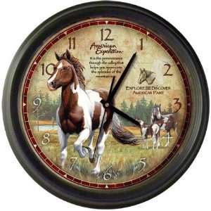    American Expeditions Wall Clock Paint Horse