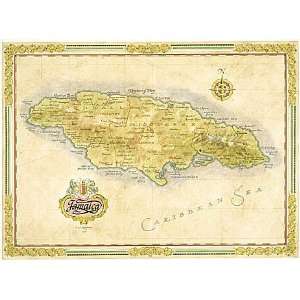  Jamaica Modern Day as Antique Wall Map