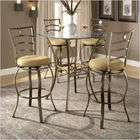 Hillsdale Brookside Bar Height Glass Bistro Table with Marin Stools (6 