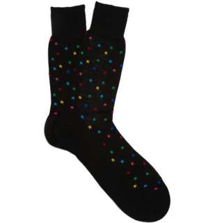   > Socks > Casual socks > Star Pattern Merino Wool Blend Socks