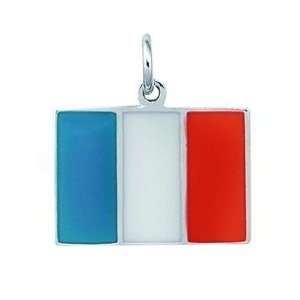  Sterling Silver Italy Flag Charm Arts, Crafts & Sewing