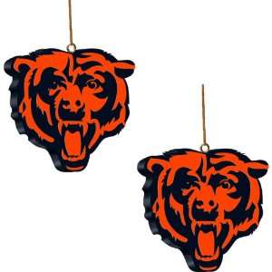  Memory Company Chicago Bears 3D Logo Ornament  2 Pack 