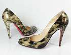 Christian Louboutin Decollete 868 100MM Camel Patent Leather Heels 